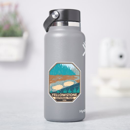 イエローストーン国立公園泥火山ヴィンテージ シール (HydroFlask)