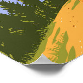 イエローストーン国立公園石化ツリーヴィンテージ ポスター (角)