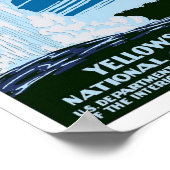 イエローストーン国立公園米国ヴィンテージ旅行ポスター ポスター (角)