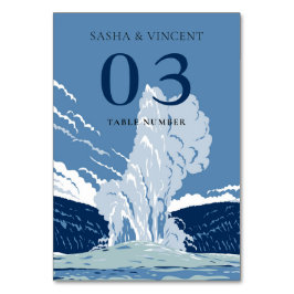 イエローストーン国立公園結婚レトロ テーブルナンバー