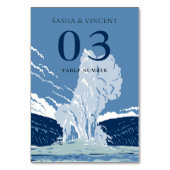 イエローストーン国立公園結婚レトロ テーブルナンバー (裏面)