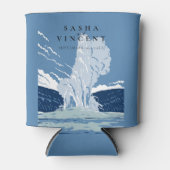 イエローストーン国立公園結婚レトロ 缶クーラー (正面)