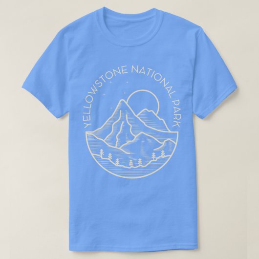 イエローストーン国立公園線アートマウンテンズ Tシャツ (デザイン正面)