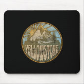イエローストーン国立公園自然マウンテンハイキング マウスパッド (正面)