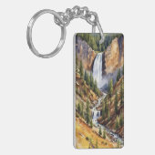 イエローストーン国立公園芸術家ポイントウォーター色 キーホルダー (正面左)