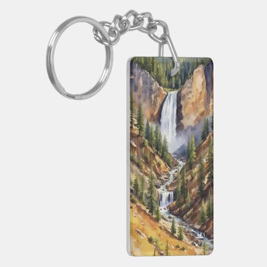 イエローストーン国立公園芸術家ポイントウォーター色 キーホルダー (正面左)