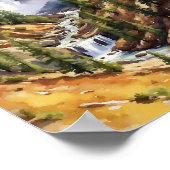 イエローストーン国立公園芸術家ポイントウォーター色 ポスター (角)