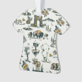 イエローストーン国立公園野生生物パターン オーナメント (正面)