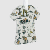 イエローストーン国立公園野生生物パターン オーナメント (正面)