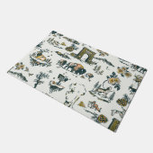 イエローストーン国立公園野生生物パターン ドアマット (アングル)