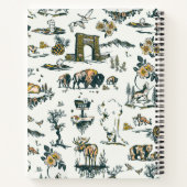 イエローストーン国立公園野生生物パターン ノートブック (裏面)