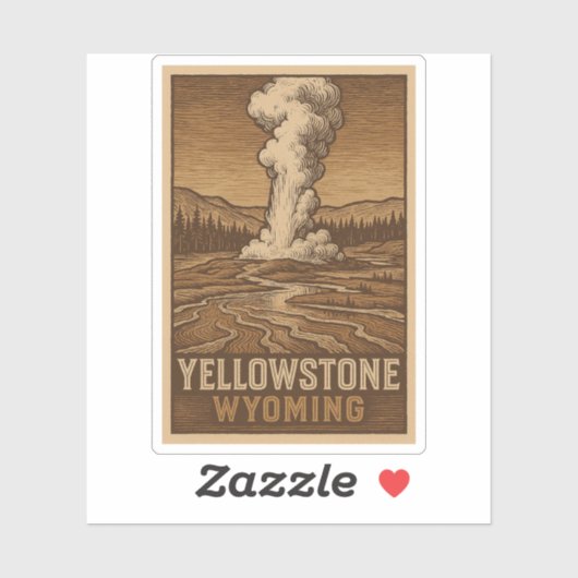 イエローストーン国立公園防水ビニールステッカー シール (シート)