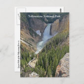 イエローストーン国立公園風景表示はがき ポストカード (正面/裏面)