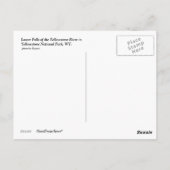 イエローストーン国立公園風景表示はがき ポストカード (裏面)