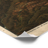 イエローストーン国立公園1895パノラママップ ポスター (角)