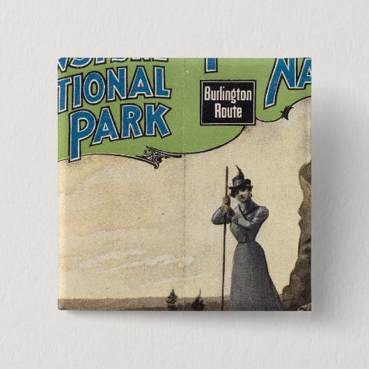 イエローストーン国立公園3 缶バッジ (正面)