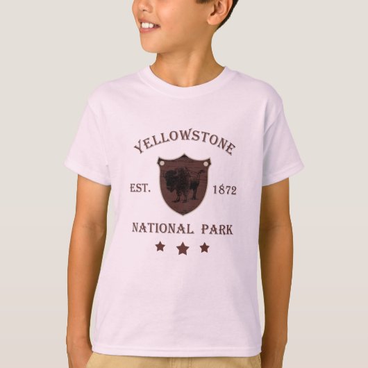 イエローストーン国立公園 アメリカンバイソン Tシャツ (正面)