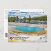 イエローストーン国立公園 – ウォールプール ポストカード (正面/裏面)