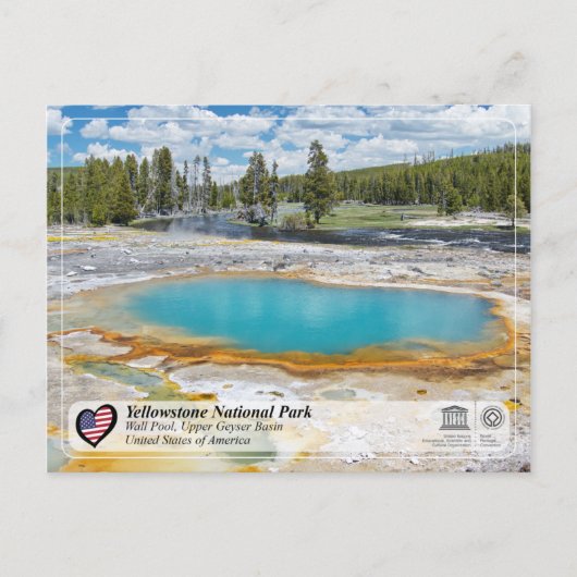 イエローストーン国立公園 – ウォールプール ポストカード (正面)