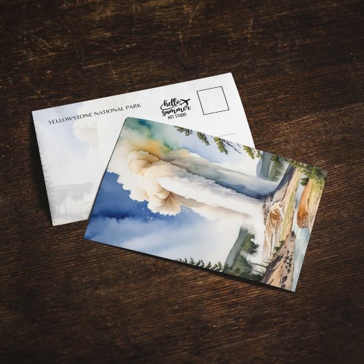 イエローストーン国立公園 オールドフェイスフル ポストカード
