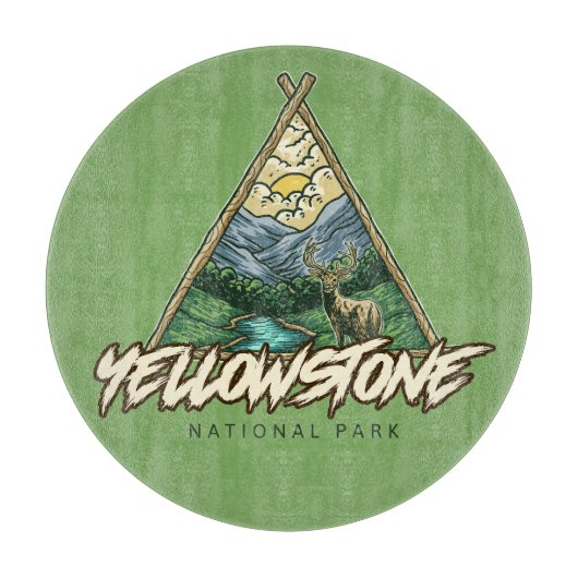 イエローストーン国立公園 カッティングボード (正面)