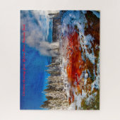 イエローストーン国立公園。クリスマスグリーティング ジグソーパズル (縦)