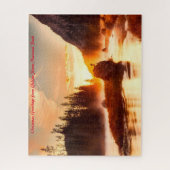 イエローストーン国立公園。クリスマスグリーティング ジグソーパズル (縦)