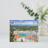 イエローストーン国立公園 – グランドプリズマティック春 ポストカード (スタンド正面)