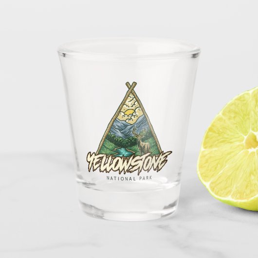 イエローストーン国立公園 ショットグラス (正面)