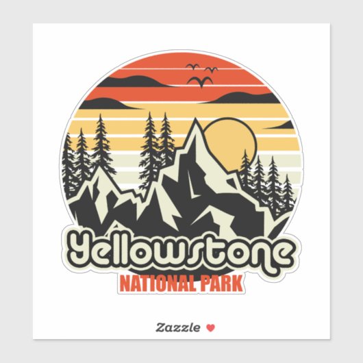 イエローストーン国立公園 シール (シート)