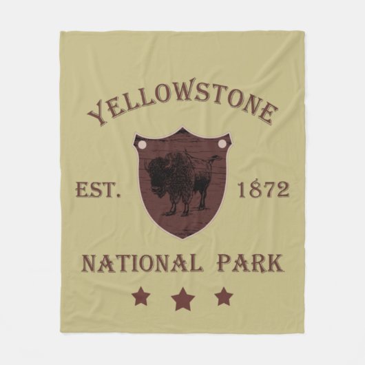 イエローストーン国立公園 フリースブランケット (正面)