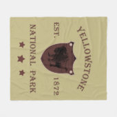 イエローストーン国立公園 フリースブランケット (正面(横))