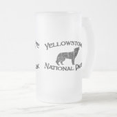 イエローストーン国立公園 フロストグラスビールジョッキ (正面右)