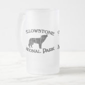 イエローストーン国立公園 フロストグラスビールジョッキ (正面左)