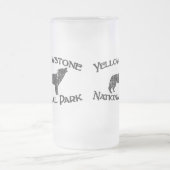 イエローストーン国立公園 フロストグラスビールジョッキ (中央)