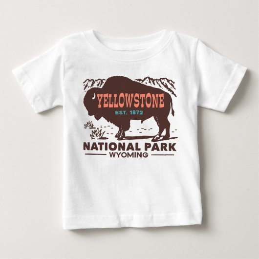イエローストーン国立公園 ベビーTシャツ (正面)
