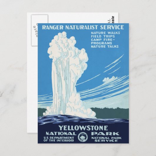 イエローストーン国立公園 ポストカード (正面/裏面)