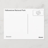 イエローストーン国立公園 ポストカード (裏面)
