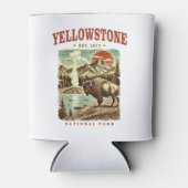 イエローストーン国立公園 – マウンテンとビソン 缶クーラー (正面)