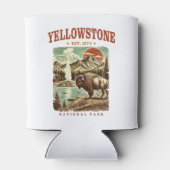 イエローストーン国立公園 – マウンテンとビソン 缶クーラー (裏面)