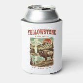 イエローストーン国立公園 – マウンテンとビソン 缶クーラー (缶裏面)