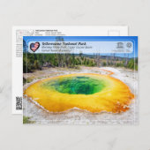 イエローストーン国立公園 – モーニンググローリープール ポストカード (正面/裏面)