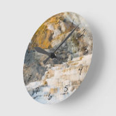 イエローストーン国立公園 ラウンド壁時計 (傾斜)