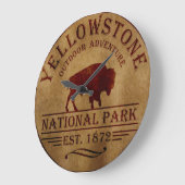 イエローストーン国立公園 ラージ壁時計 (傾斜)