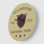 イエローストーン国立公園 ラージ壁時計 (傾斜)