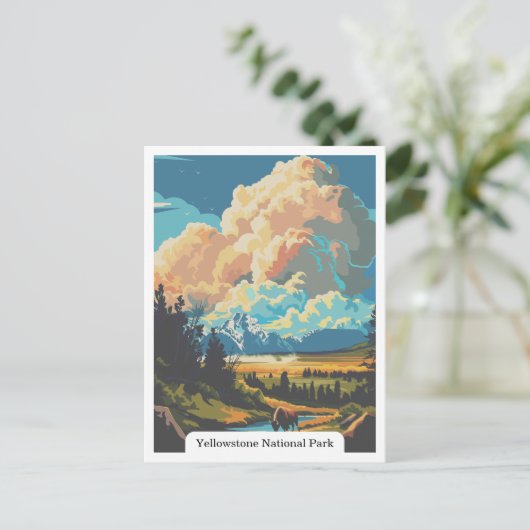 イエローストーン国立公園、ワイオミングUSA ポストカード (スタンド正面)