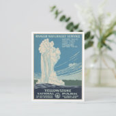 イエローストーン国立公園 ヴィンテージ ポストカード (スタンド正面)