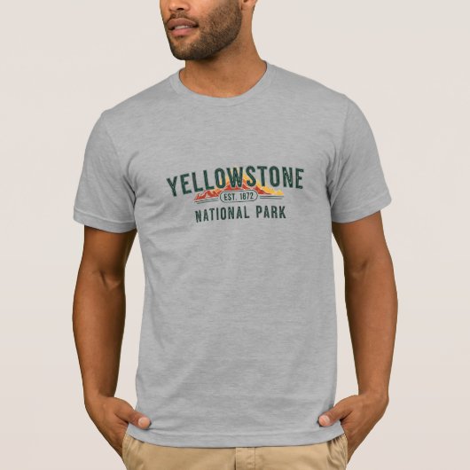 イエローストーン国立公園 創設1872年 クラシック ヴィンテージ Tシャツ (正面)