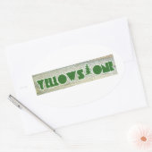 イエローストーン国立公園 楕円形シール (封筒)