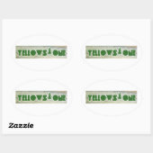 イエローストーン国立公園 楕円形シール (シート)